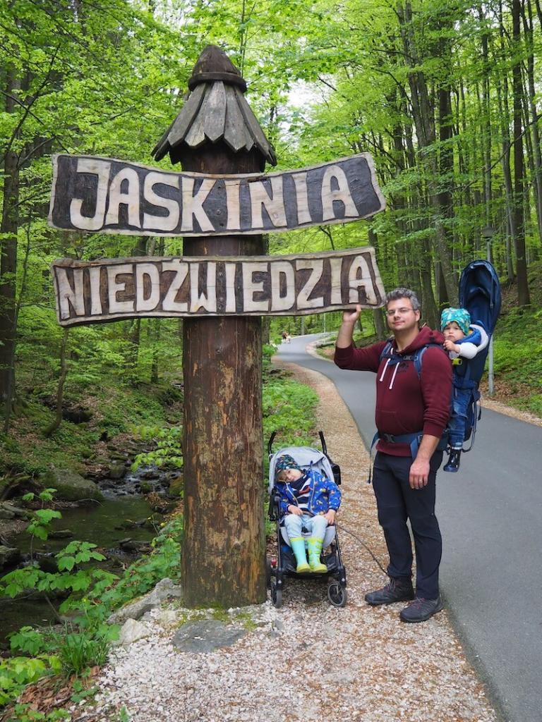 Hello Jaskinia Niedźwiedzia: It's about a kilometre's walk through the forest from the car park to the cave entrance. So you'll need to add time here to catch the pre-booked time to enter the cave.